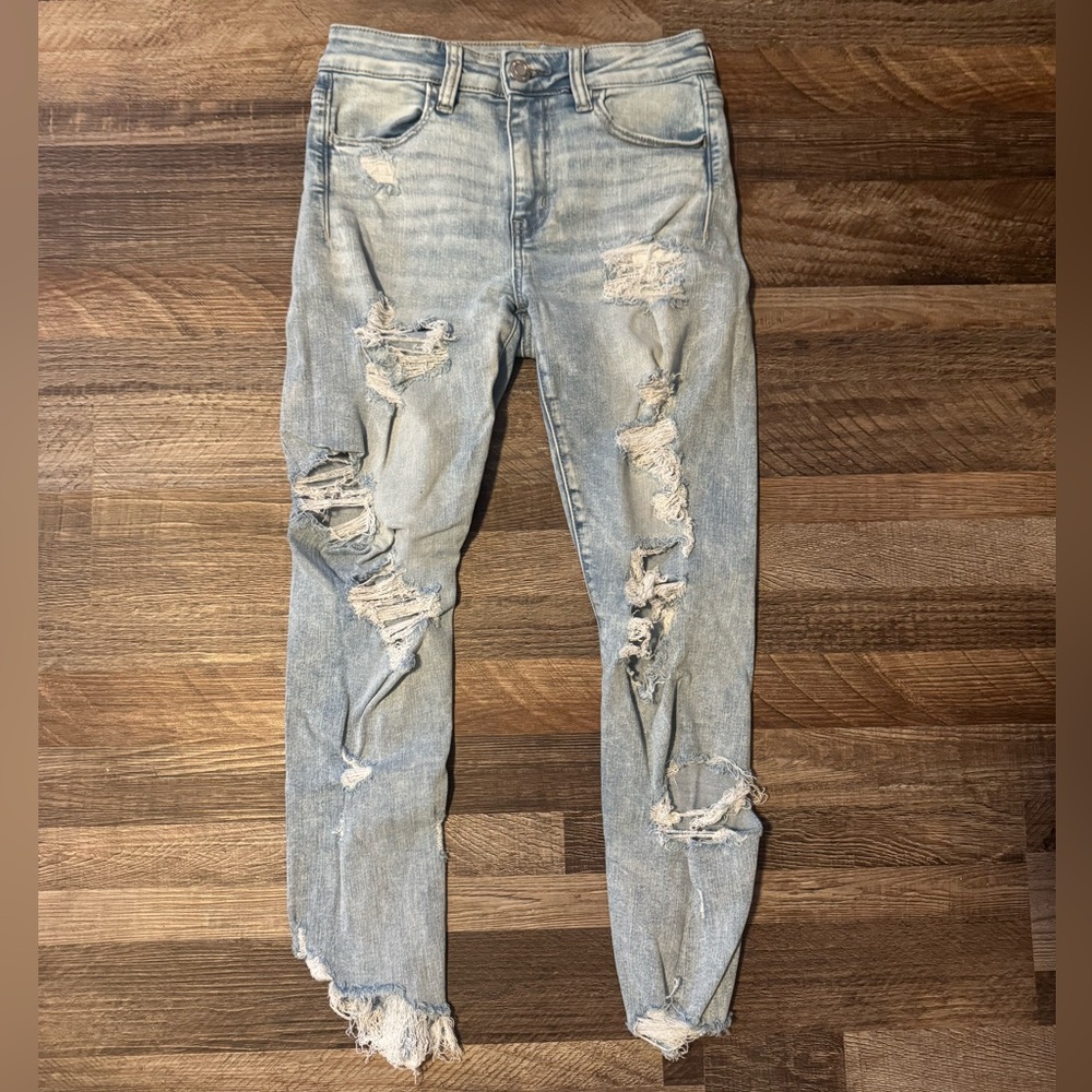 American eagle next level stretch hi-rise crop jeggings size 4